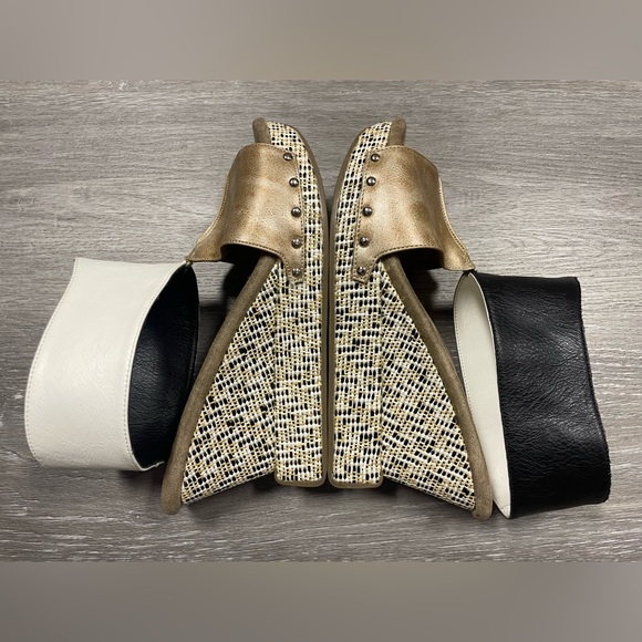 Modzori Virginia 2-in-1 Reversible White Black Wedge Sandal Women’s Size 9 - Picture 4 of 10